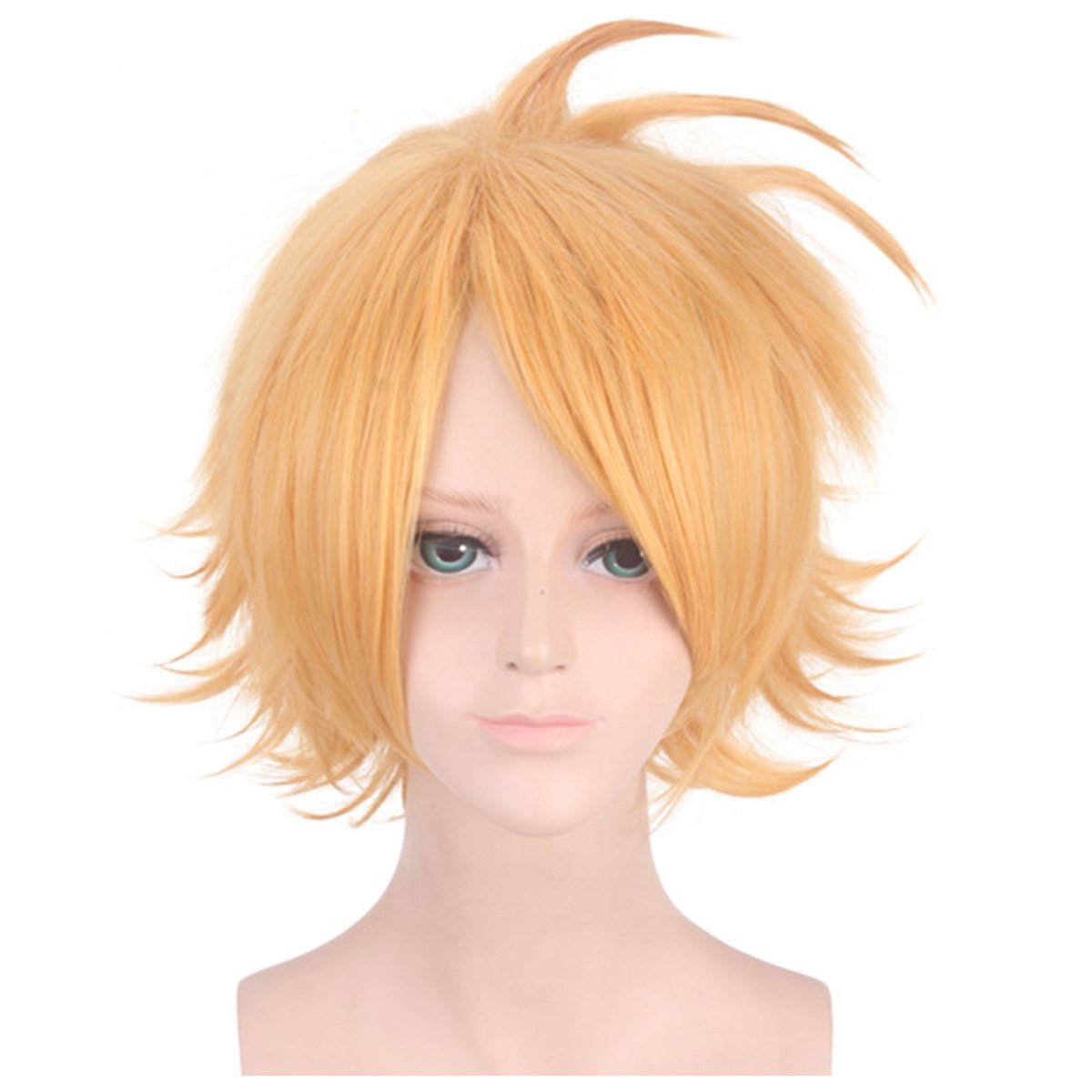 Anime Peruk Blond Kaminari Denki Cosplay Manga Korte Haarstijl