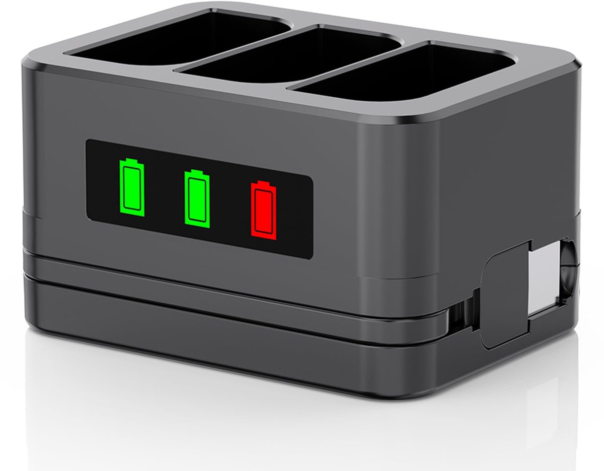 3-Slot Charger/Charging Dock, Suitable for Ring doorbells and Camera Batteries,with LED Display,Compatible with Video - ShopVlot