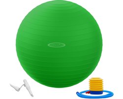 BalanceFrom Anti-burst en slipbestendige oefenbal, yogabal, fitnessbal, geboortebal met snelpomp, 2 lb capaciteit - ShopVlot