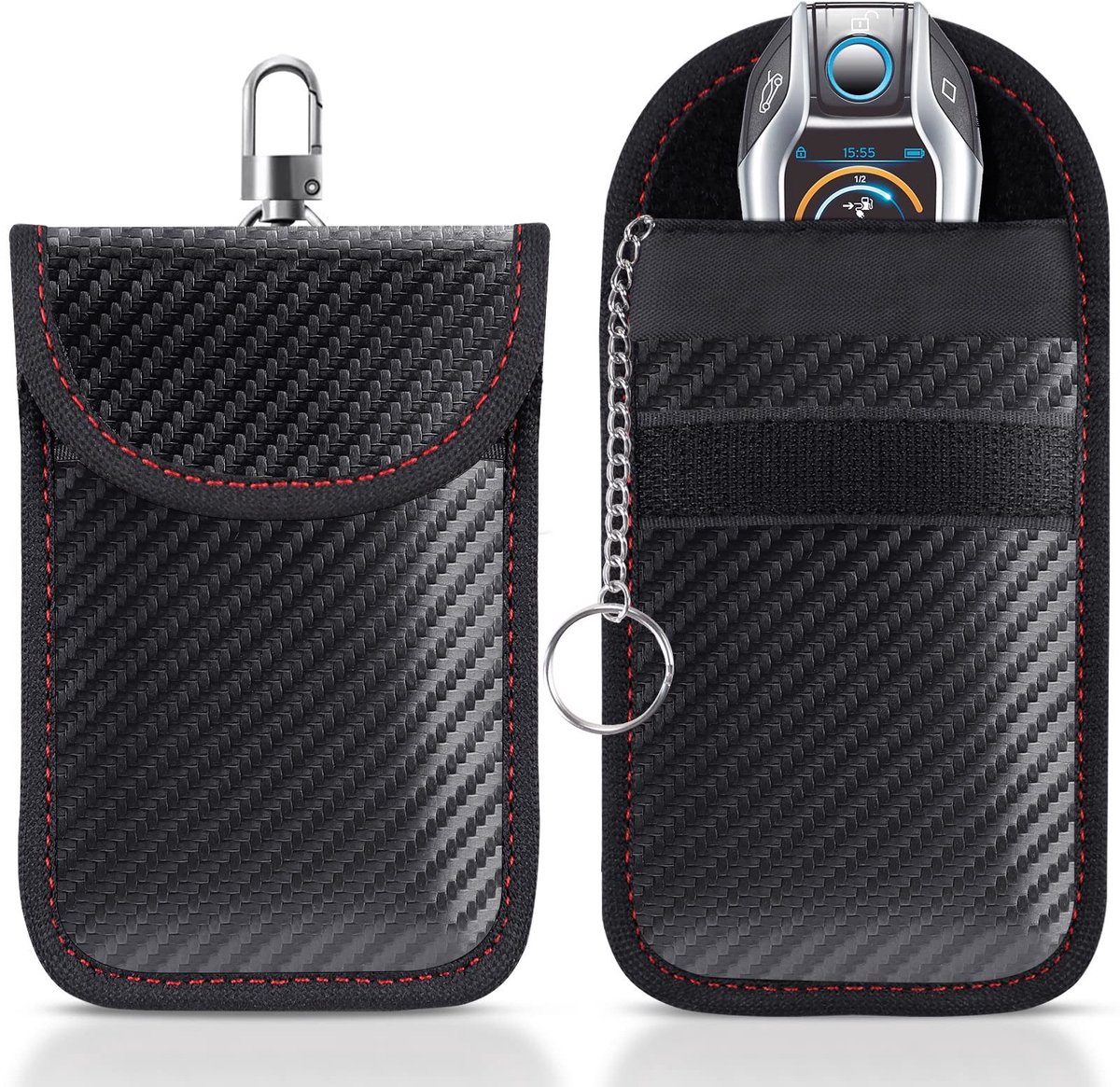 Elzusha - 2-Pack Faraday Bag voor Autosleutels met Signaalblokkering