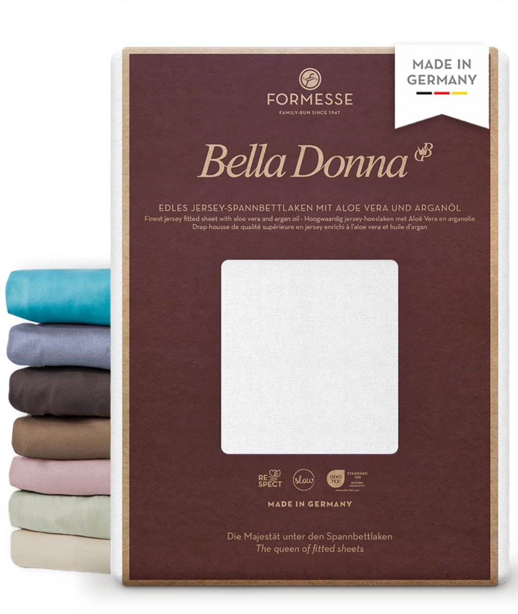 Elzusha - Boxspring Topper Fitted Sheet - Jersey Stretch - Wit, 180x210/180x220 cm