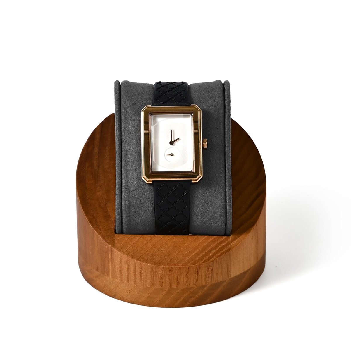 Elzusha - Houten Rond Horloge Doos met Kussen