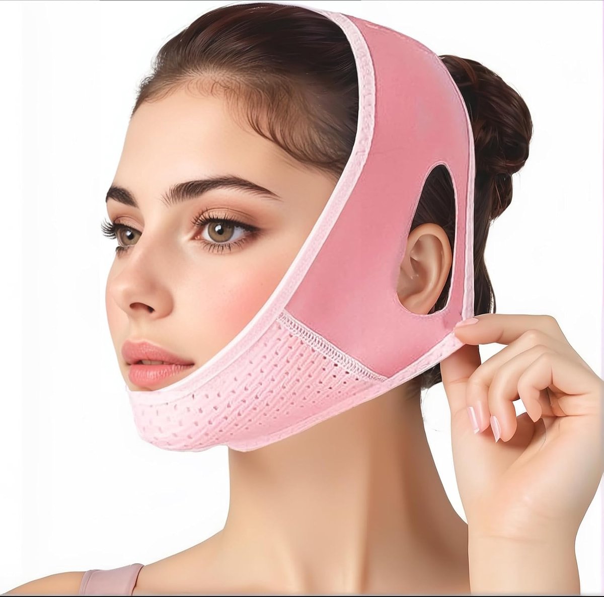 V Line Lifting-riem, gezichtsverkleiner, dubbele kinverkleiner, herbruikbaar, gezichtsstretchriem, V-vormige kinband - ShopVlot