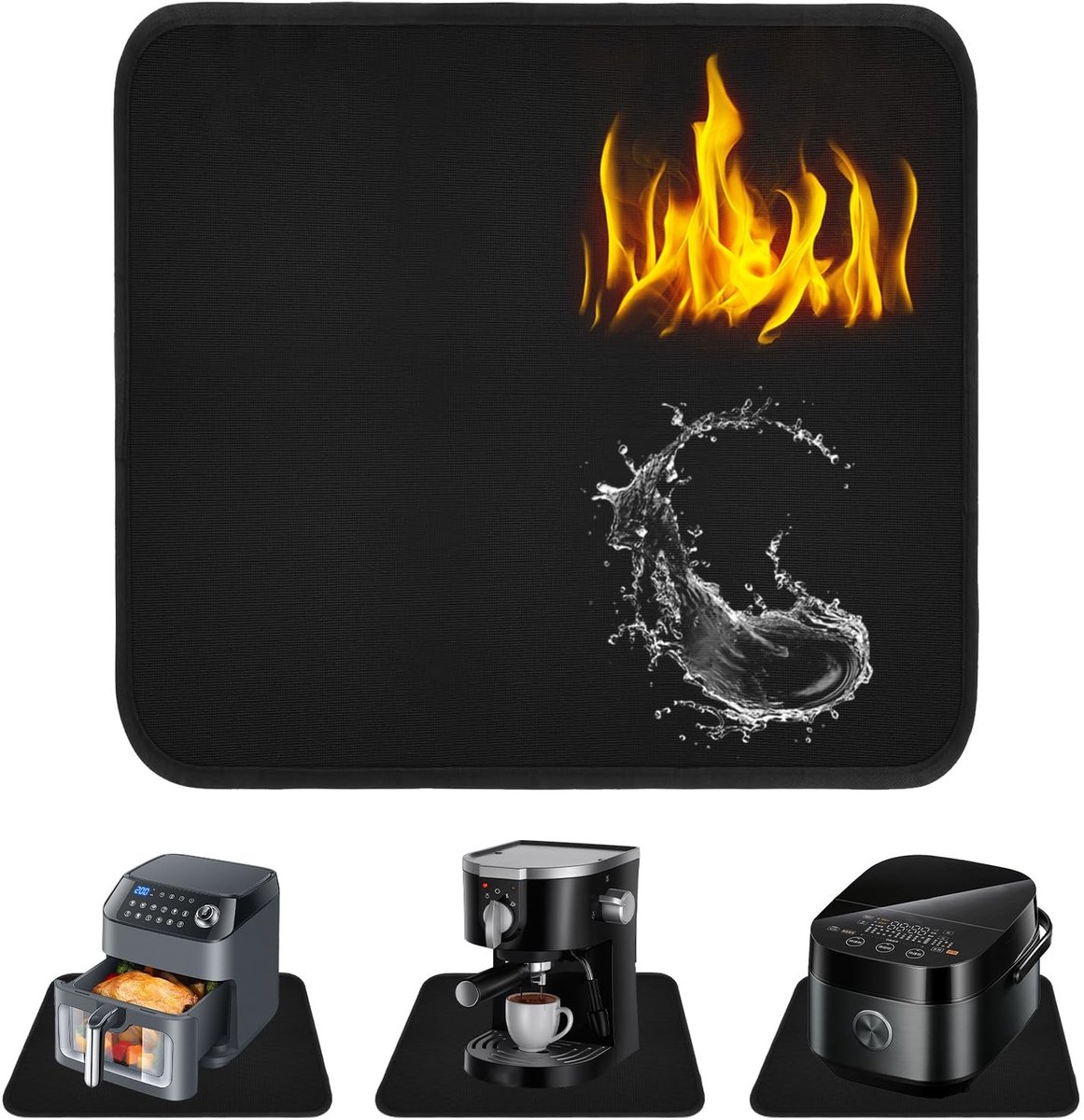 Elzusha - Hittebestendige Mat voor Airfryer en Oven, Waterdicht en Brandwerend