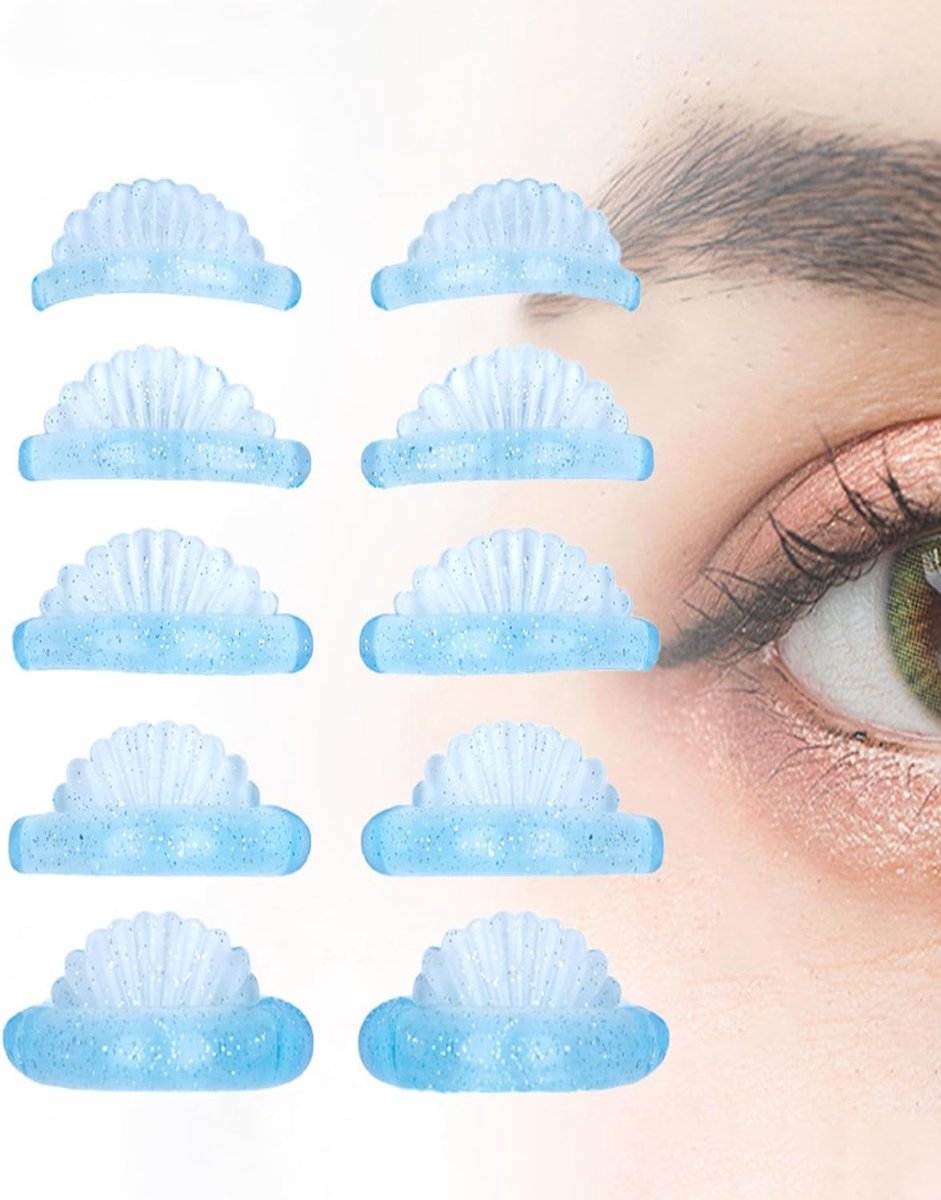 Eyelash Lifting Kit met 5 Paar Herbruikbare Silicone Pads voor Semi-Permanente Krullende Wimpers, Geschikt voor Alle Oogvormen en Beschikbaar in 5 Maten