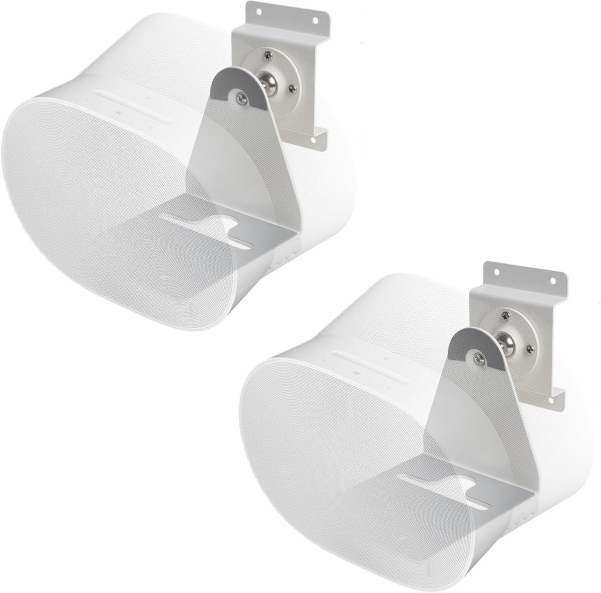 Set van 2 Metalen Wandbeugels voor Era 300, Geschikt voor Wandmontage, Wit, Duurzaam en Stijlvol