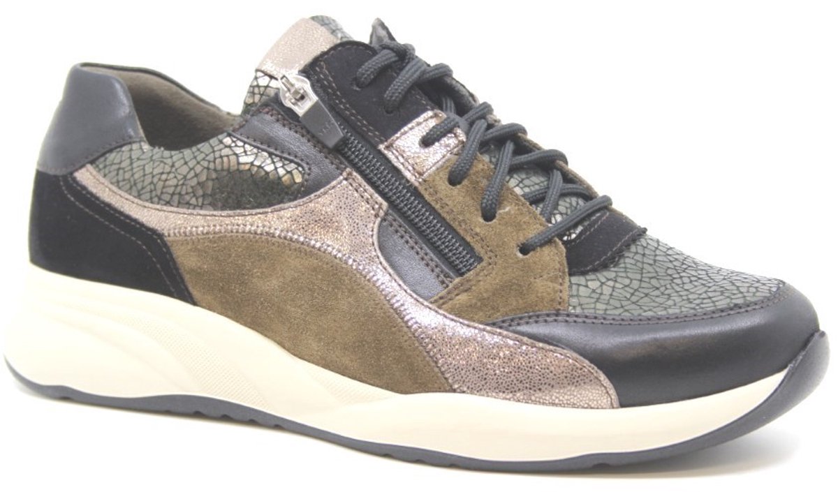 Durea - Dames sneaker - Artikel 6318 608 2266 - Wijdte K - Zwart/Combi - maat 42