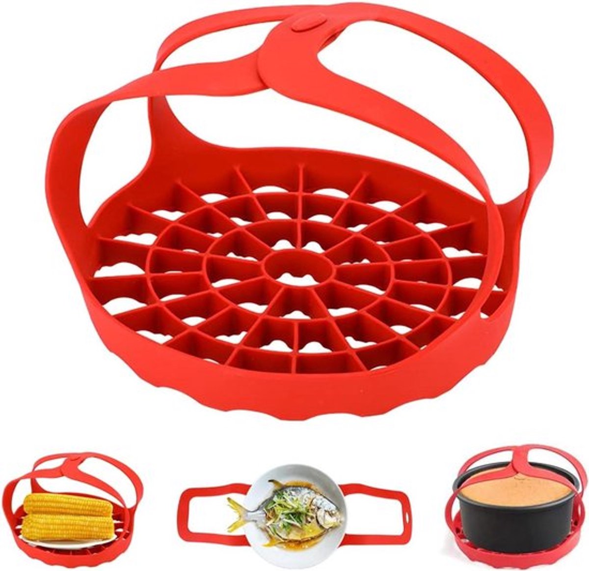 Siliconen Sling voor Snelkookpan - Bescherming tegen Verbranding en Bakware Lifter