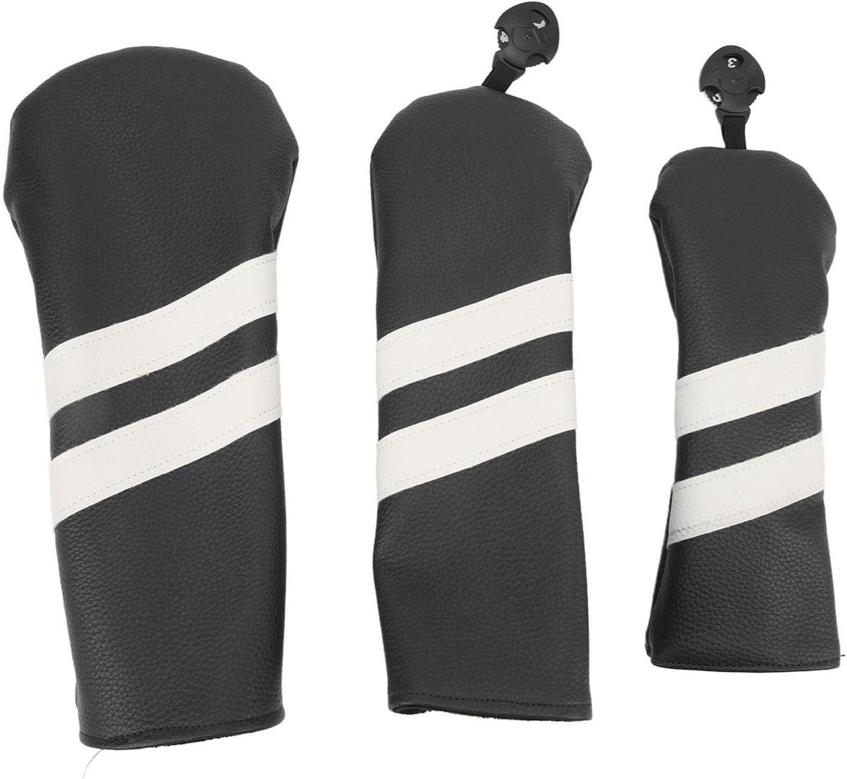 Hoogwaardige headcover voor golfclubs - Bescherming voor hout, fairway en hybride clubs met roterend label en 3 maten voor optimale sportprestaties