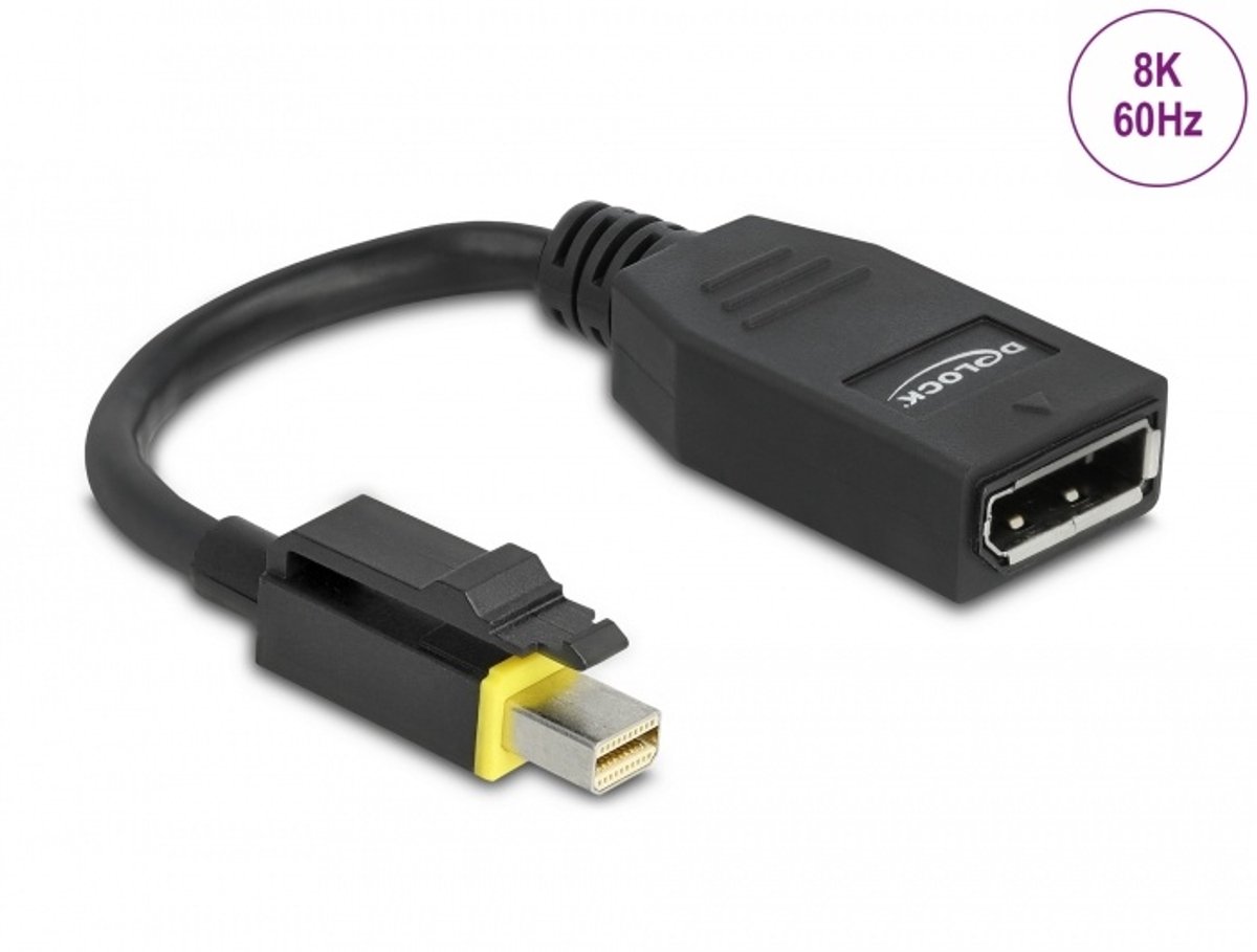 Delock Mini DisplayPort 1.4 naar DisplayPort Adapter