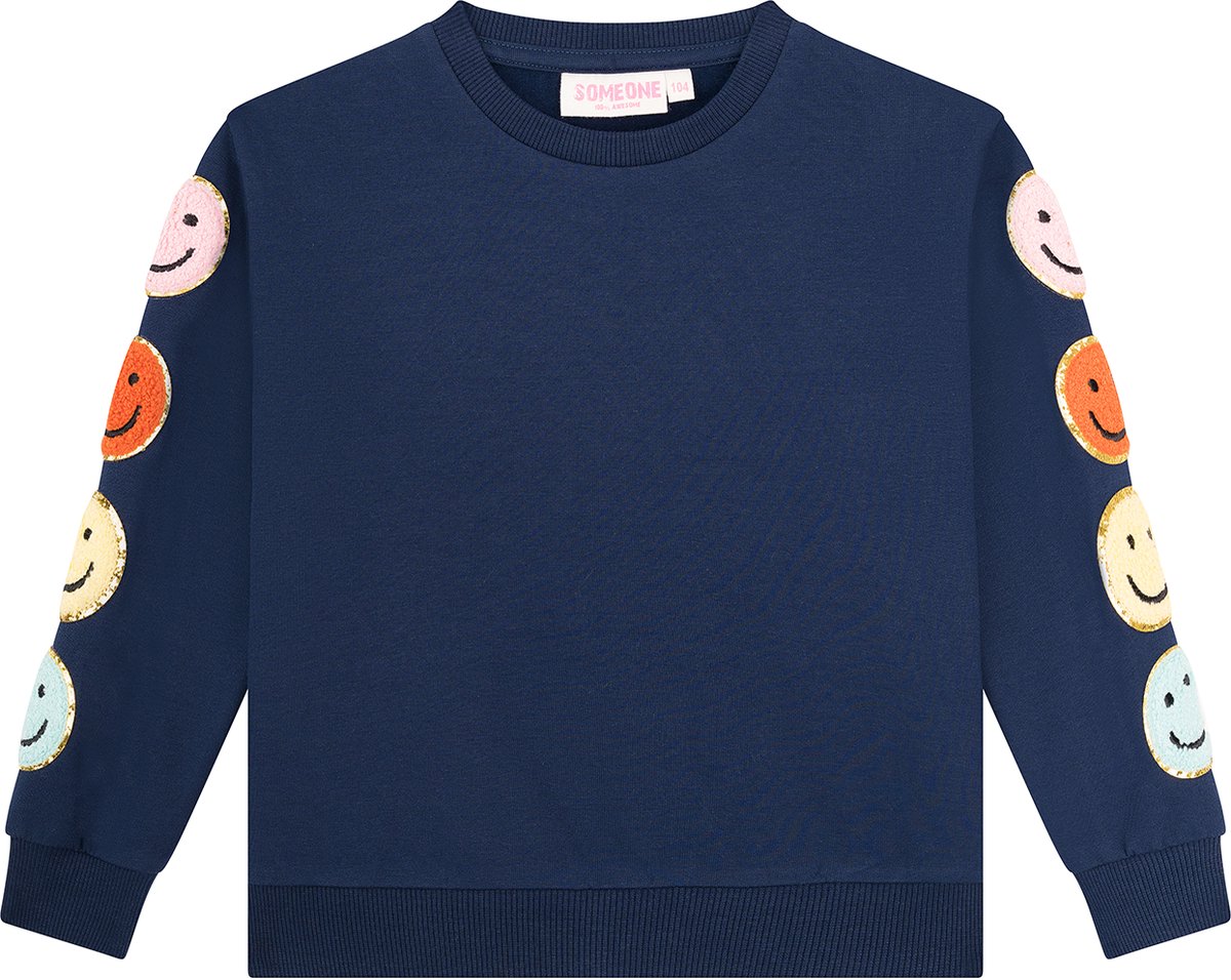 Someone VEERLE-SG-16-H Meisjes Trui - NAVY