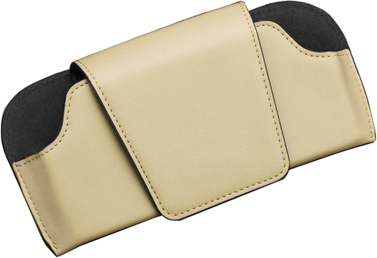 Auto Brillen Gevallen voor Coupe Arkana/Laguna, Multifunctionele Opbergdoos Zonnebril Zonneklep Clip Automotive Interieur Accessoires, B Beige