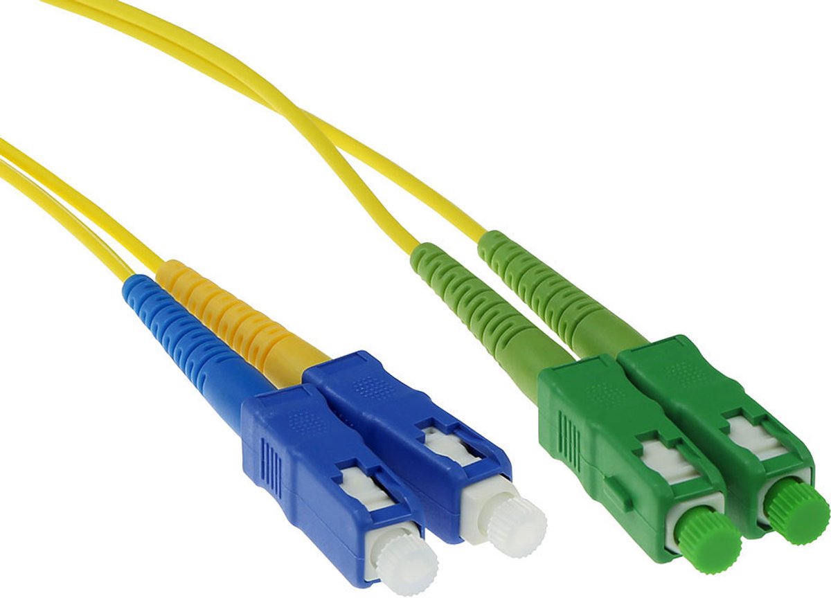 ACT RL3815 Glasvezel patchkabel Duplex LSZH Singlemode SC/APC-SC/UPC 9/125 OS2 - 15 meter