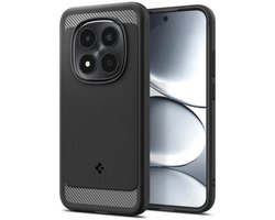 Spigen Hoesje Geschikt voor Xiaomi Redmi Note 15 Pro 5G - Rugged Armor Case - Carbon Back Cover met Air Cushion - Matte Zwart