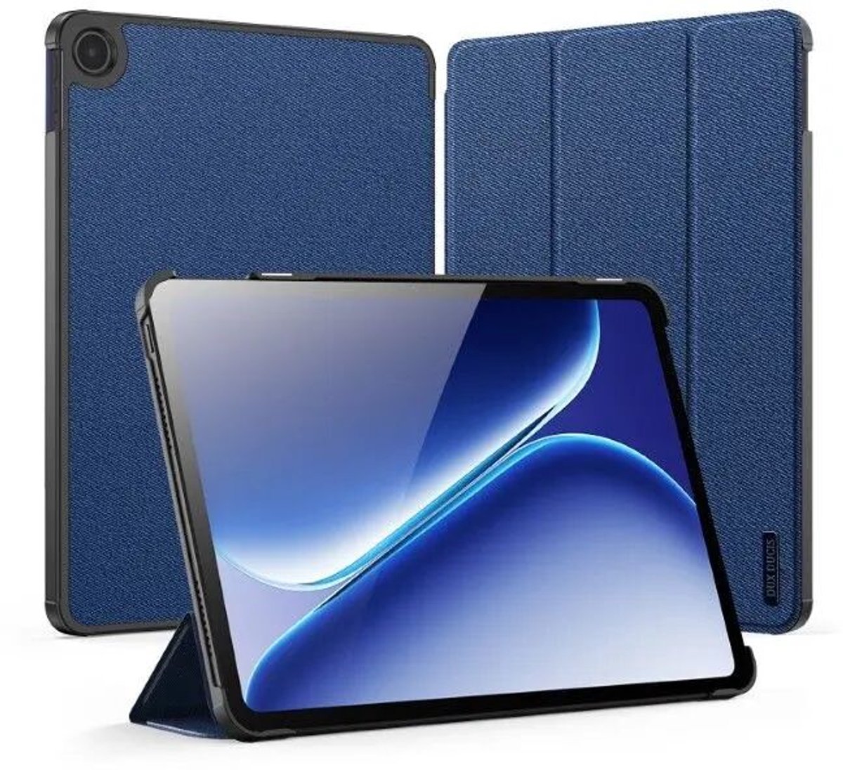 Dux Ducis Domo Tablet Hoes geschikt voor OnePlus Pad Go 2 - Tri-Fold Book Case - Sleep/Wake functie - Blauw