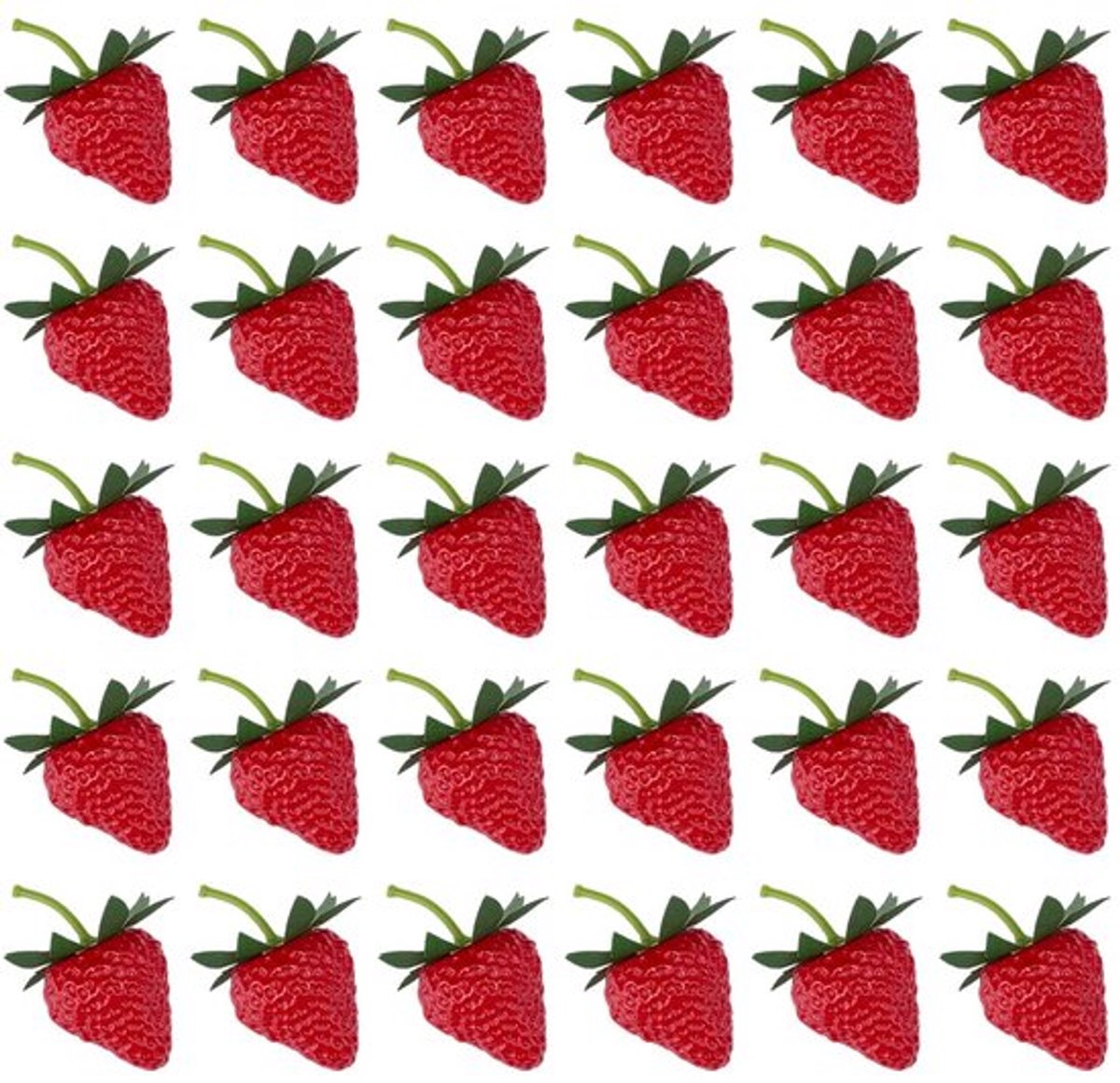 30 stuks kunstmatige aardbeien, kleine, levensechte vruchten, decoratieve plastic simulatie van rode aardbeien, neppe ornamenten voor fotografie, rekwisieten, thuis, keuken, tafeldecoratie, kast, feest, knutselen