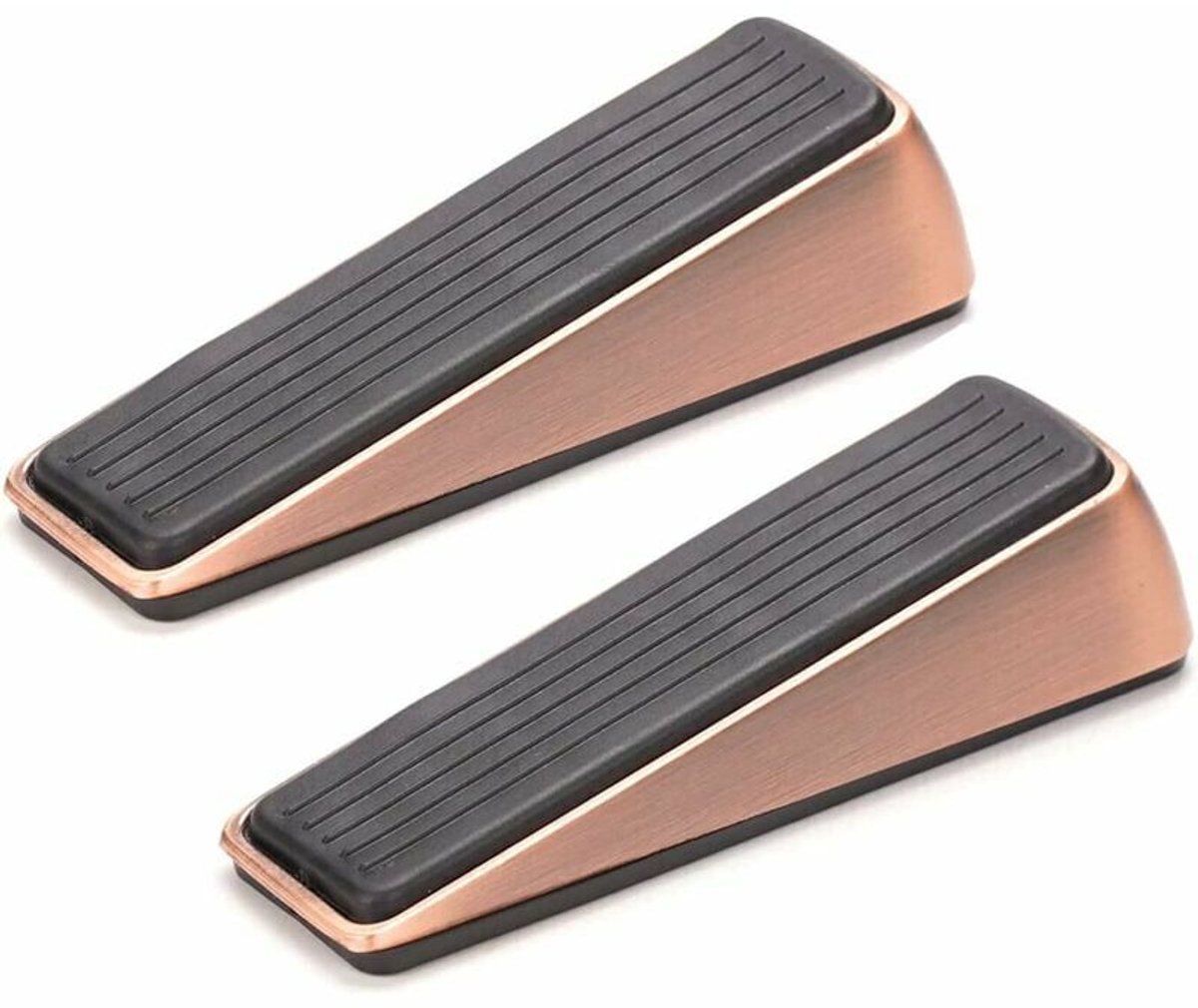Robuuste, extra hoge antislip-deurstop (chroom en rubber)
