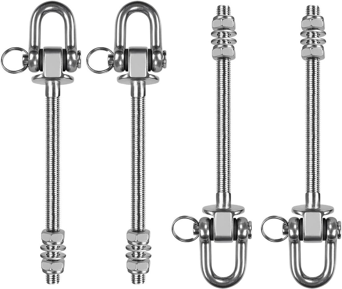 Rocking Hook voor Plafondbevestiging, Zware Lasten, Hangmatbevestiging, Yoga, Boksen, Speelplaats (Boogvorm, 235 cm, 2 Stuks)
