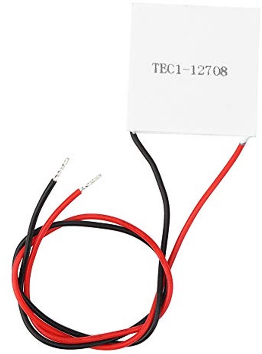 Tec1-12708 Koeling Peltier-plaatmodule Halfgeleider Koude tabletten 1,6 x 1,6 x 0,1 inch, koelkop