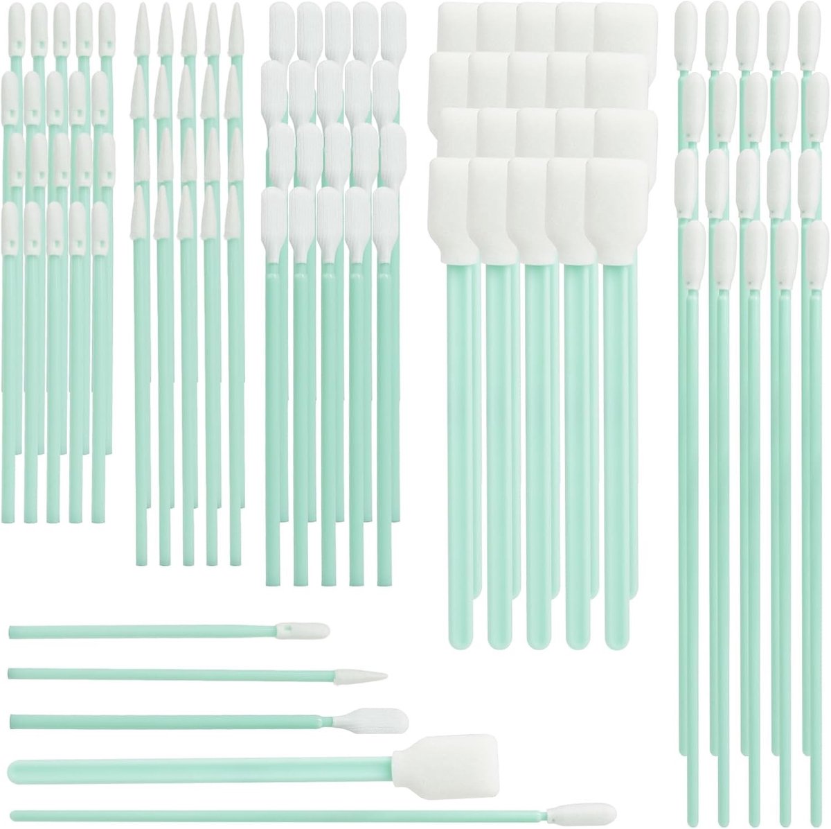100 Stuks Reinigingssticks Set - Lintvrije Wattenstaafjes voor Elektronica, Camera en Toetsenbord - Diverse Maten en Langdurig Gebruik