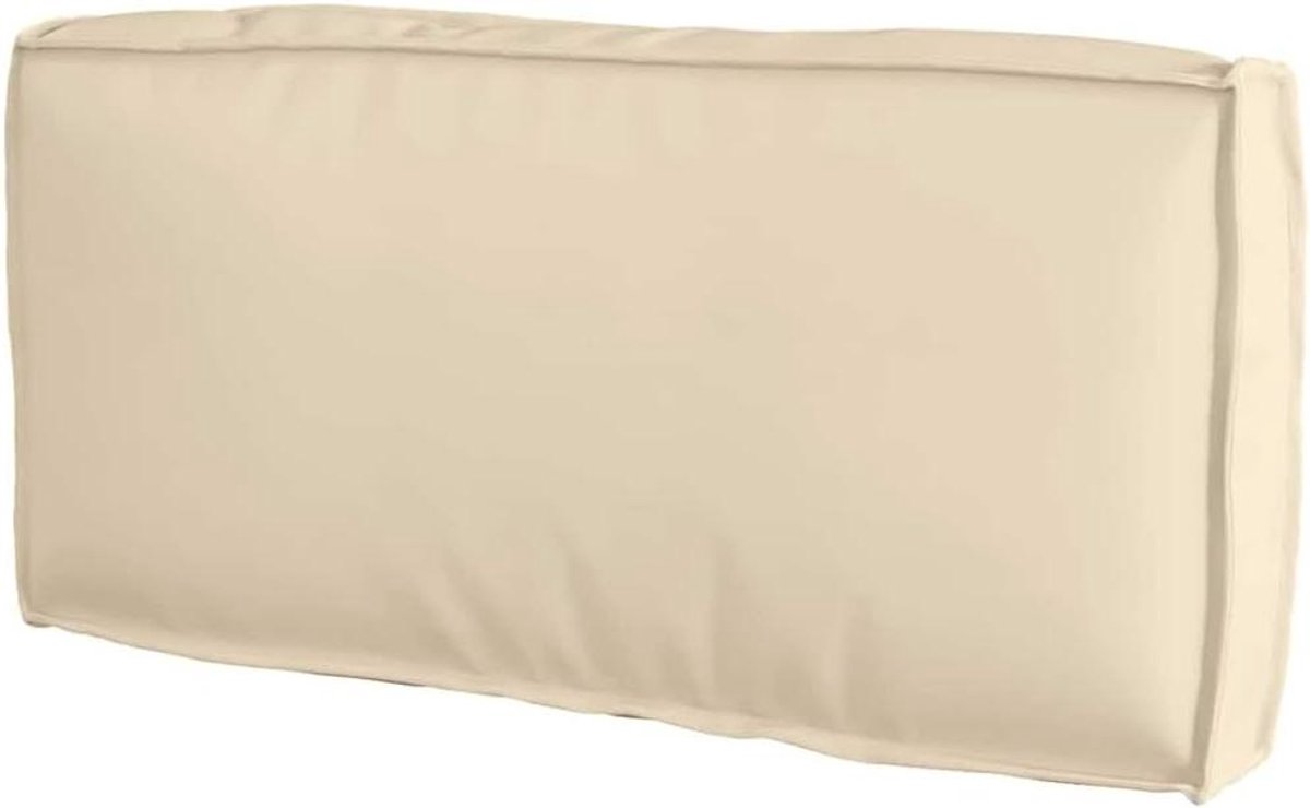Kussen - Zitkussen Buiten - Comfortabel Zitten - Waterbestendige Oxfordstof - 80 x 40 x 12 cm - Beige