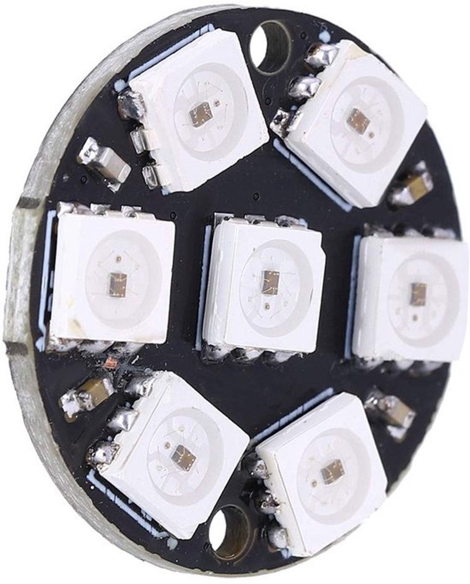 10 stuks Led-driver, Ronde ingebouwde Kleur Licht Ws2812 Ws2812b Ring Ontwikkeling Board 7bit RGB Led Cjmcu 7 Bit Ws2812 5050 RGB