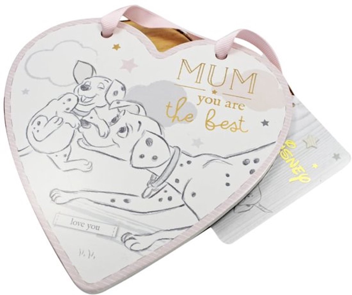 Disney Dalmatiërs hart hanger 'Mum, you are the best' - Decoratie - Deurhanger - Moederdag