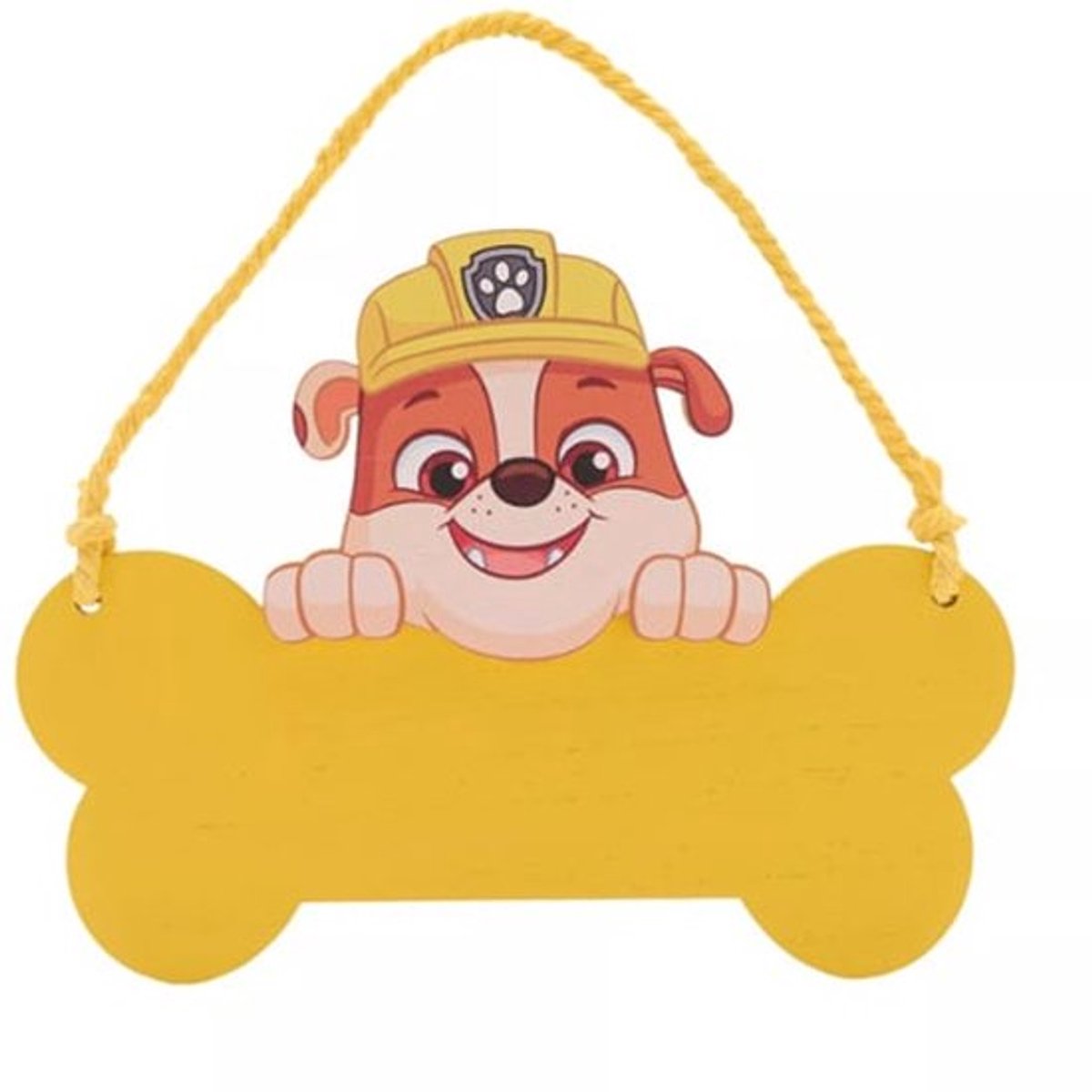 Paw Patrol 'Rubble' hanger - Personaliseerbaar - Deurhanger