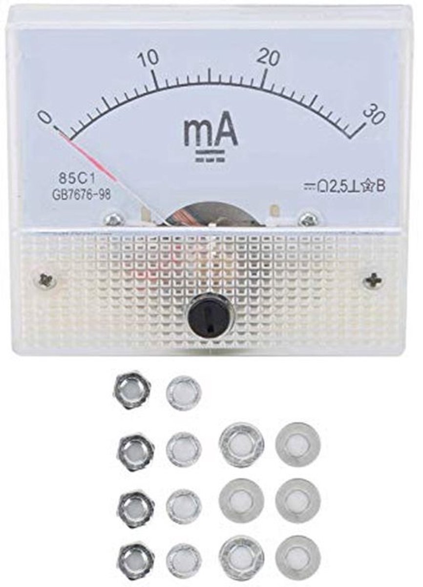 Analog Ampere Meter - 0-30MA DC - Eenvoudig Afleesbaar