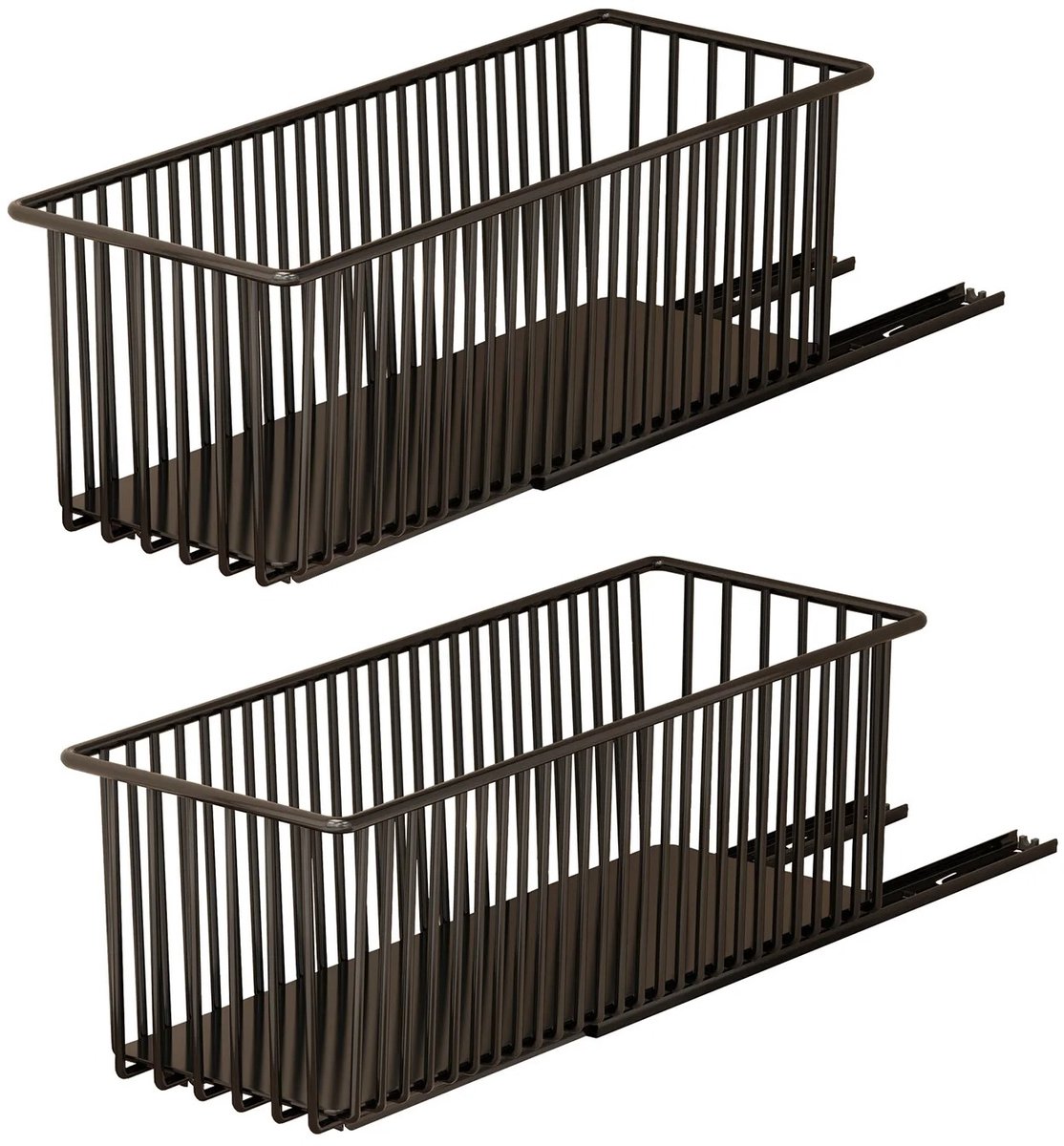 Reky kast organizer - Lade organizer - Uittrekbare Kast organizer -Schuiflade - 2 Stuks - Opbergrek - Koolstofstaal - Zwart