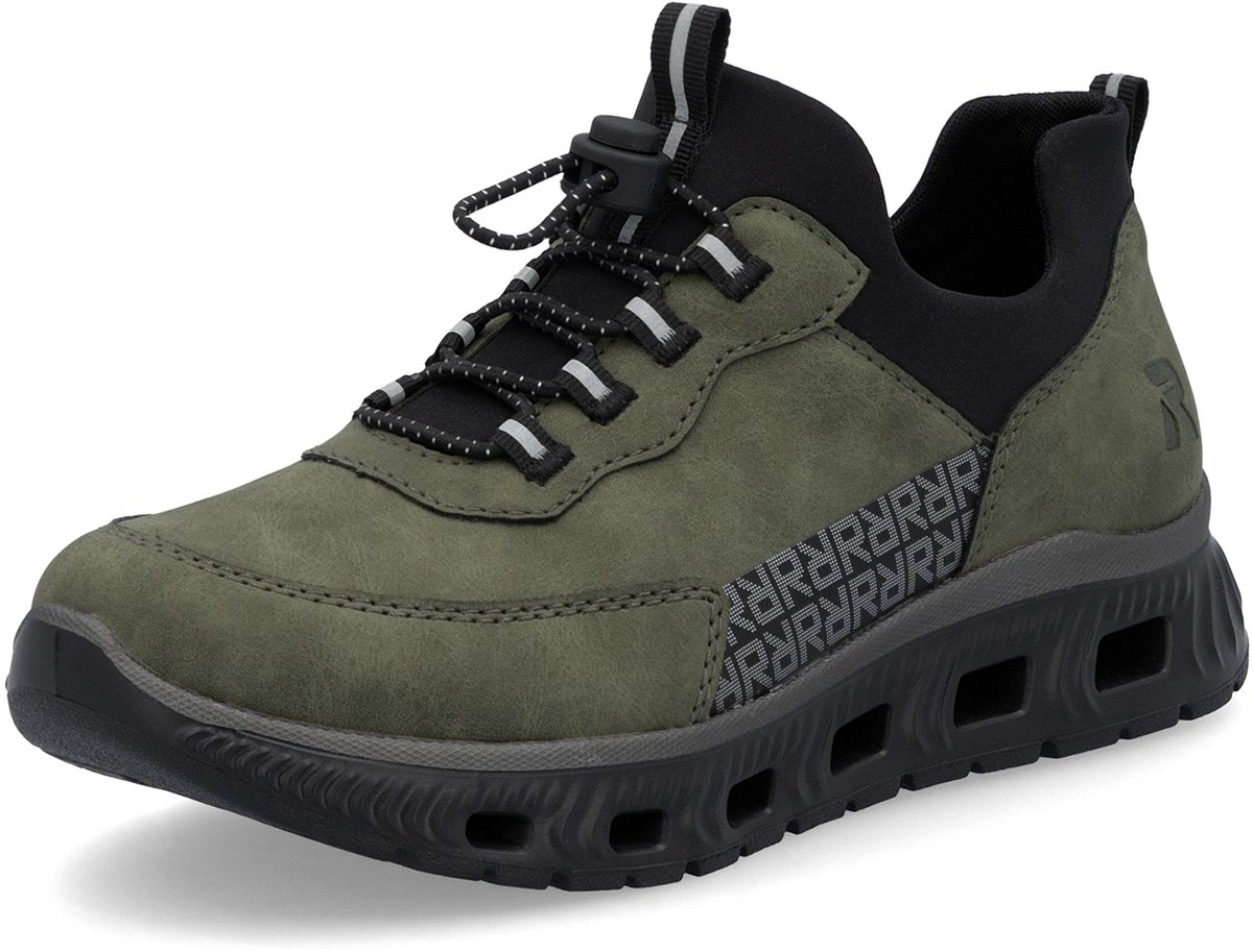 Rieker Dames Sneaker Low Elastiek Comfortwijdte G M6058-54 Groen