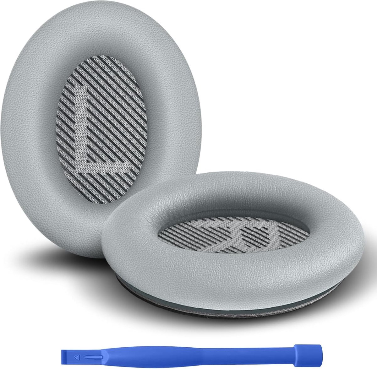 Vervangende oorkussens voor Bose QuietComfort 45 - Compleet set met scrims - Oorkussens van kunstleer en schuim - Zwart, comfortabel en duurzaam