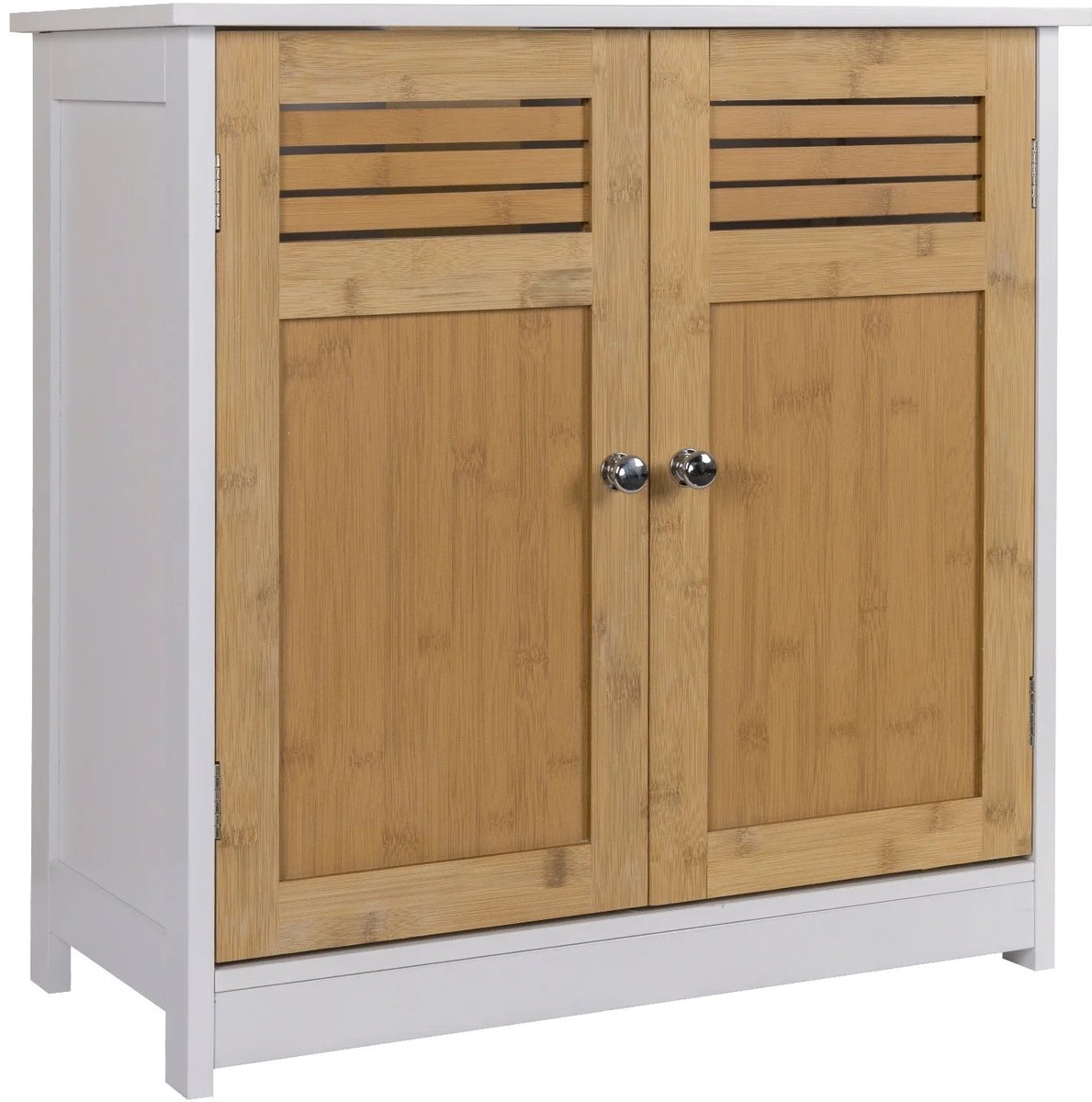 Home & Beyond® Wastafelonderkast met Sifonuitsparing - Badkamerkast en Opbergkast - Houtlook en Wit - 60 x 30 x 60 cm