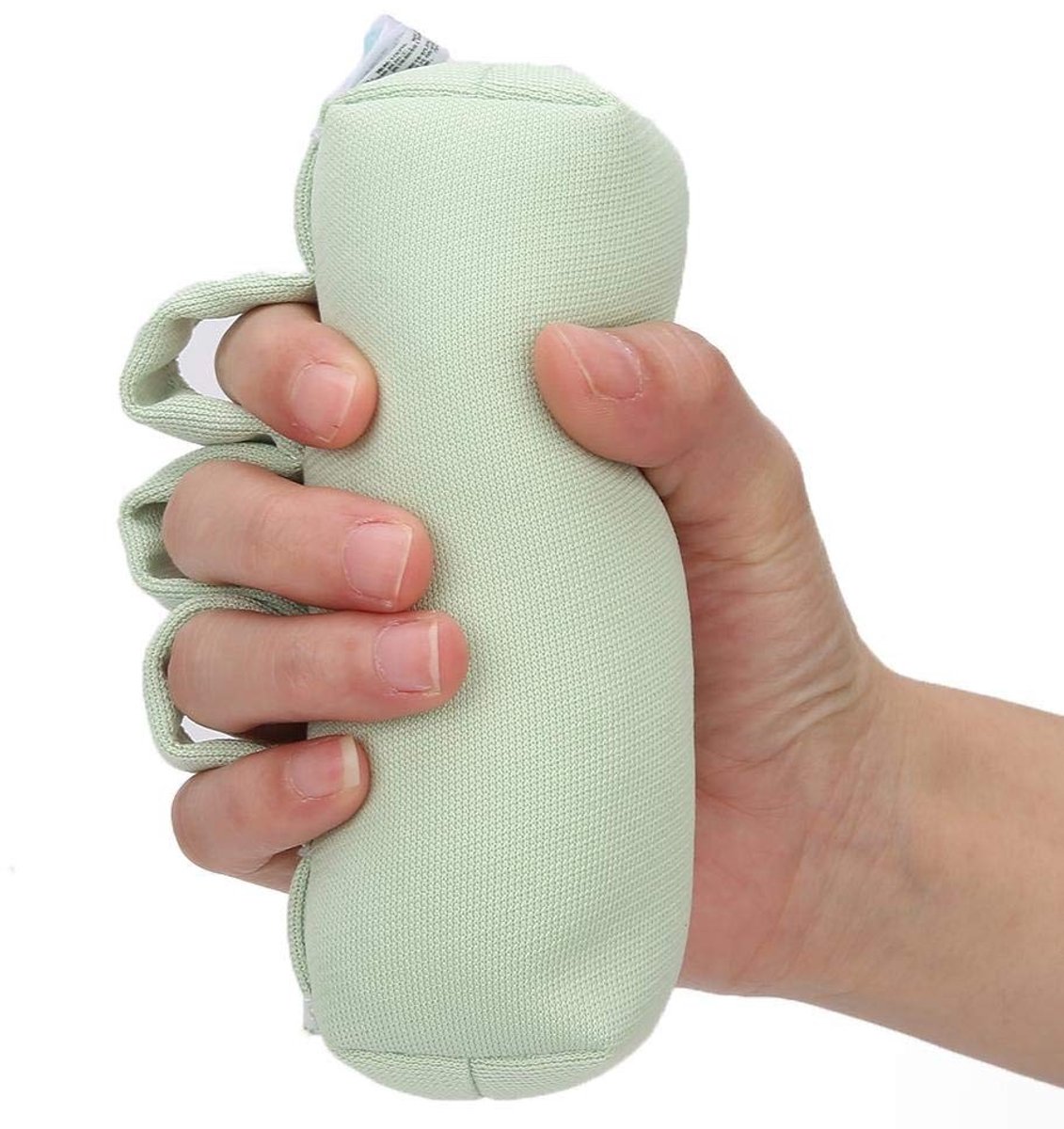Comfortabel vingerkussen voor behandeling en bescherming van handen en vingers, ideaal bij huidletsels en therapieën, groene kleur
