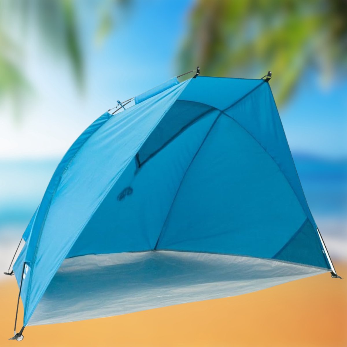 CLGP® Strandtent uv Bescherming - Strandtent Baby Pop Up Met Dubbele Rits – Strandtentje Extra Licht – Strandschelp – Blauw