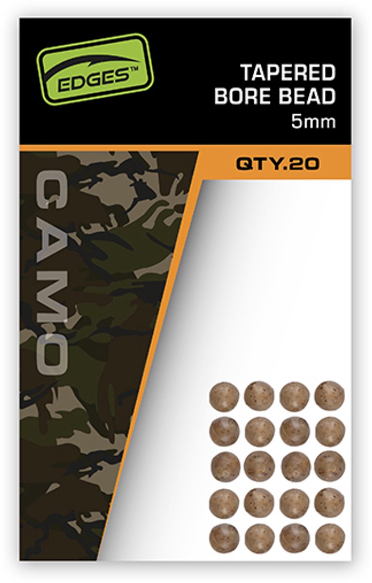 Camo Tapered Bore Bead 5mm Fox