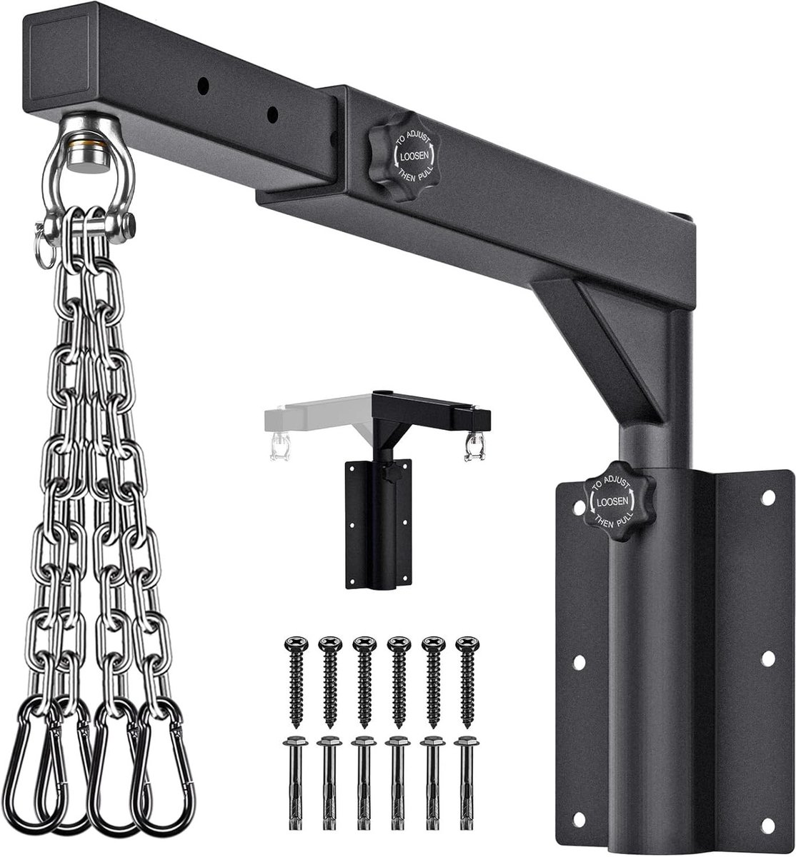 Verstelbare Heavy Duty Wandbeugel voor Bokszakken - Ideaal voor Thuisgym, Kickboksen en Muay Thai, Inclusief Bevestigingsmateriaal