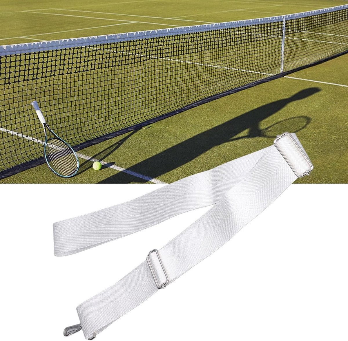 Tennisnet met Duurzame Riemen en RVS Gesp - Ideaal voor Meerdere Spelers en Wedstrijden
