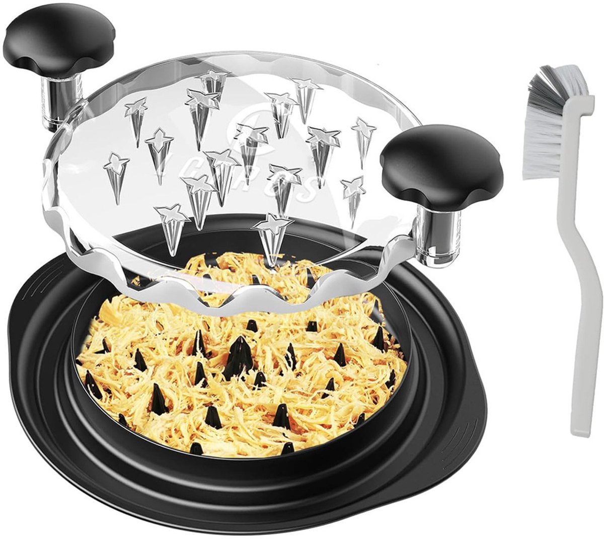 Multi-functional Chicken Breast Shredder - Shredder - Chicken Shredder - Meat Shredder - keukengerei - Manual Meat Grinder - Plastic - Black