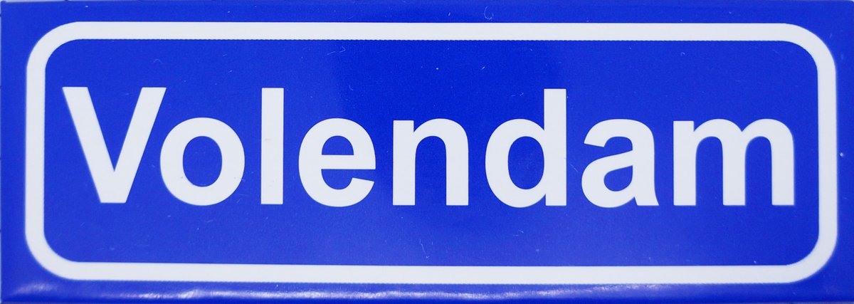 Souv© - magneet plaatsnaambord kombord Volendam