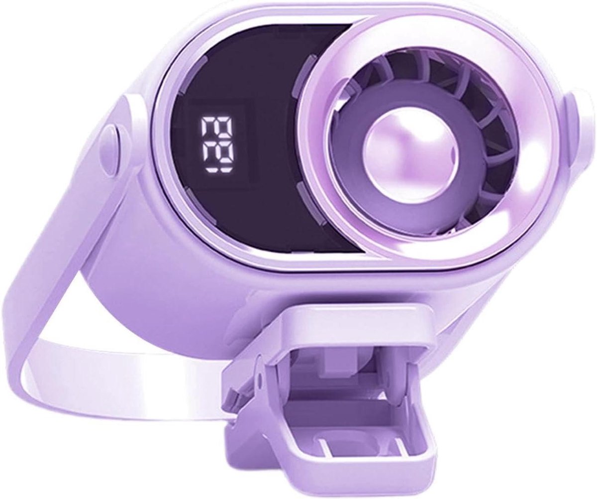 Ventilator met clip - Persoonlijke koeler - Persoonlijke verkoeling - 4 snelheden - 7.9x6x7.8cm - Paars