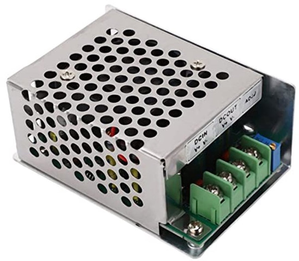 15A 400W Step-down module, instelbare DC 12-75V naar 2,5-50V spanningsregelaar/converter, DC-DC module met meerdere beveiligingsfuncties voor ventilatoren, motoren en audioapparatuur.