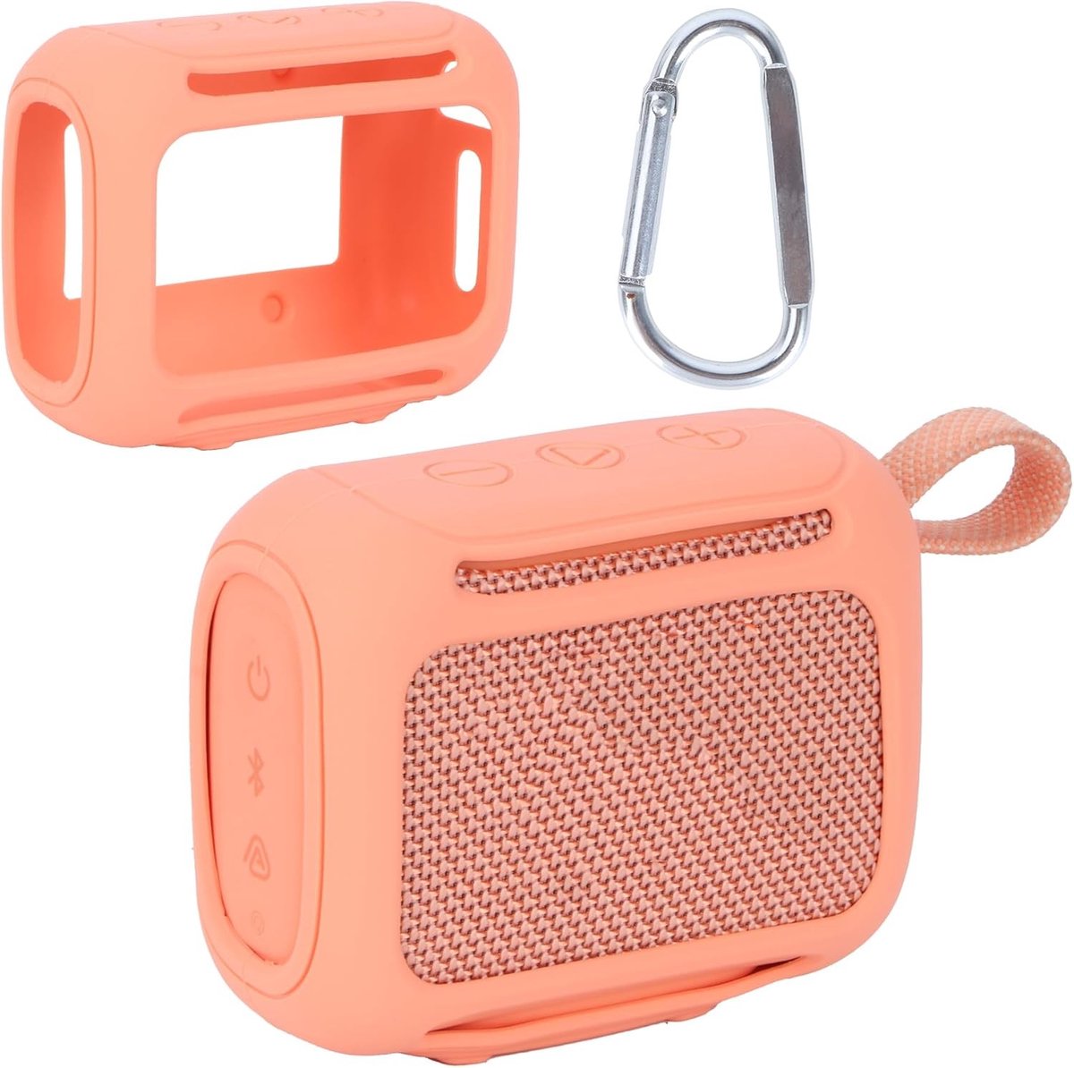 Siliconen Beschermhoes voor Draagbare Bluetooth Speaker - Geschikt voor JBL GO 5 - Oranje Kleur