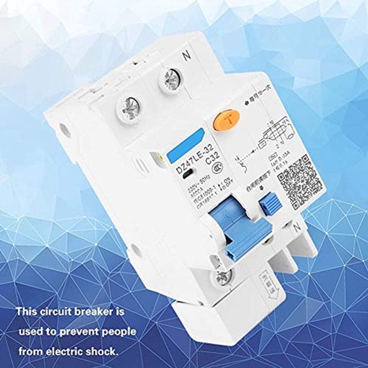 Aardlekschakelaar, DZ47LE-32 1P + N C32 Aardlekschakelaar Aardlekschakelaar 30mA 230V