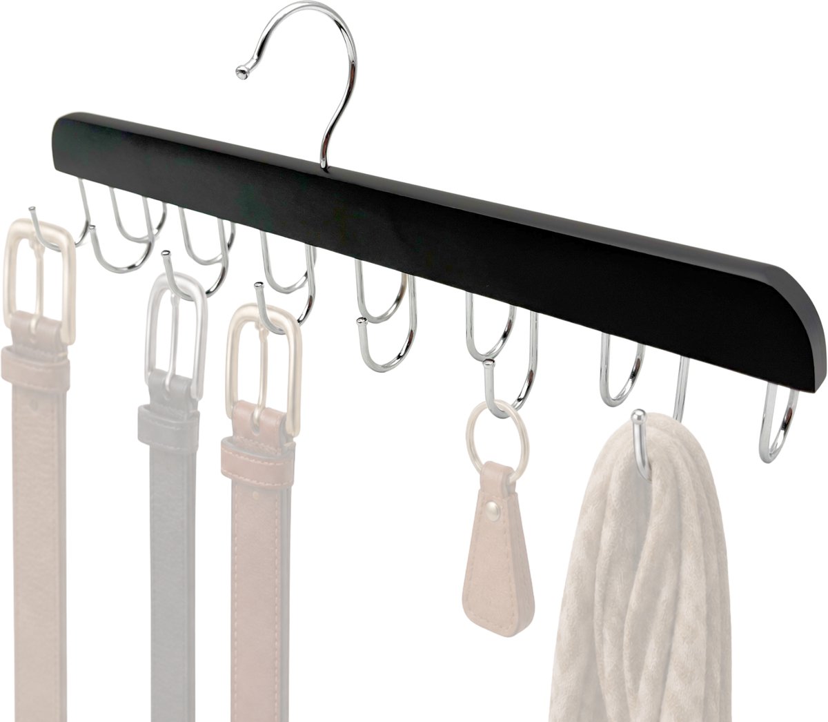Purepeak Riemhanger met 14 Haken - Kast Organizer Kleding - Stropdashanger Kledingkast - Draaibaar