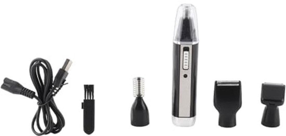 4-in-1 Neushaartrimmer - Oorbaardhaar Wenkbrauwtrimmerset Draagbare elektrische scheerapparaat Oor- en neushaartrimmer Clipper Waterdichte wenkbrauw- en gezichtshaartrimmer voor mannen en vrouwen