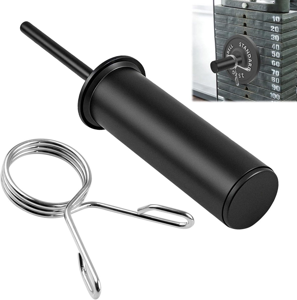Extra gewicht pin met veerklem, 10mm diameter, robuuste en duurzame houder voor fitnessapparatuur, thuisgym en krachtstation