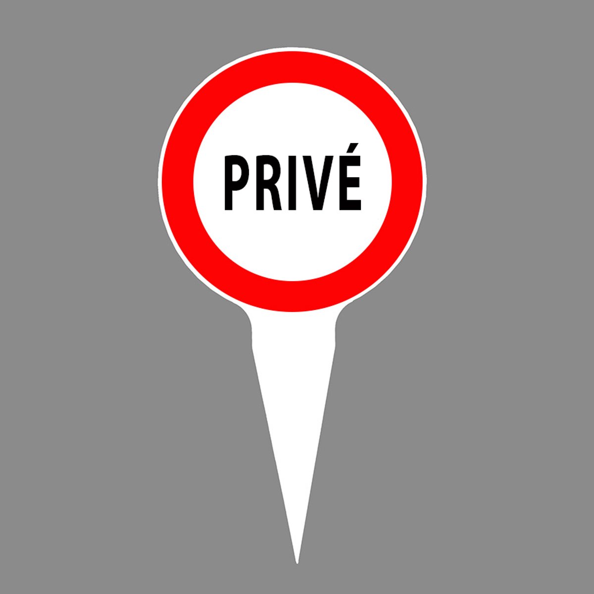 Privé bordje – Privéterrein bord – Privé terrein – Tuinbordje – Steekbordje tuin en erf – Duurzaam 3D-geprint kunststof – Ø 15 cm