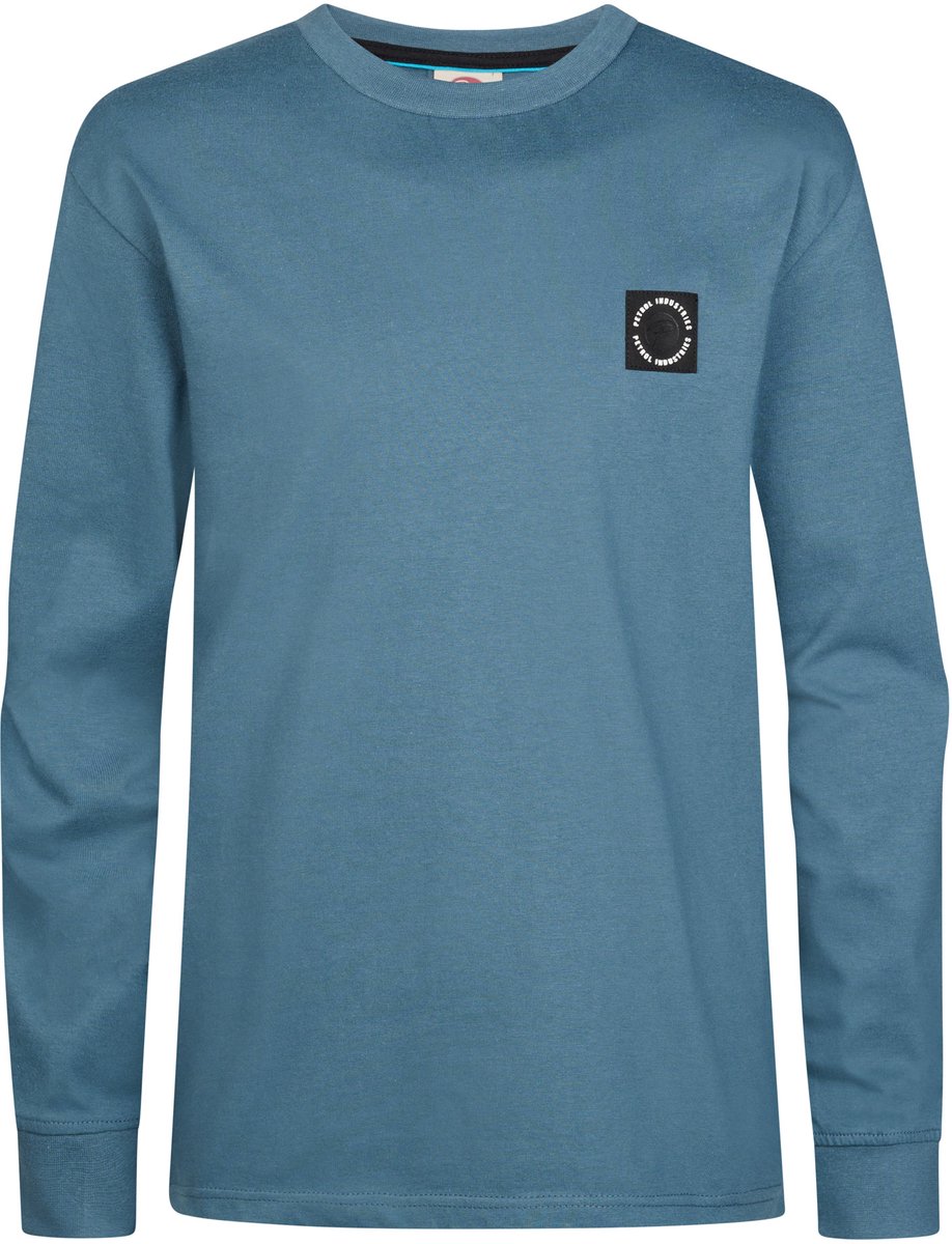 Petrol Industries - Jongens Longsleeve T-shirt met borstzak forgehill - Blauw - Maat 104