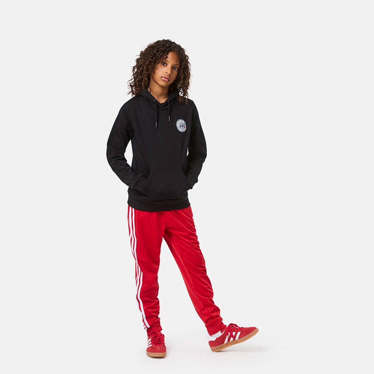 Ajax-hooded sweater zwart kruizen junior